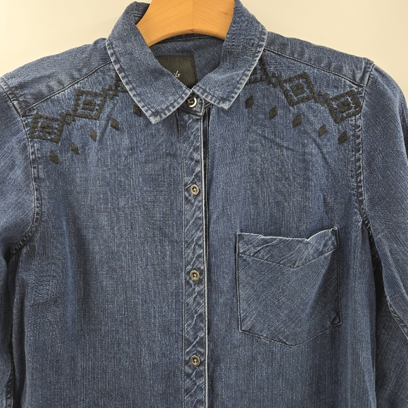 Rails‎ Ashland Dress Chambray Aztec Embroidered - Picture 6 of 16